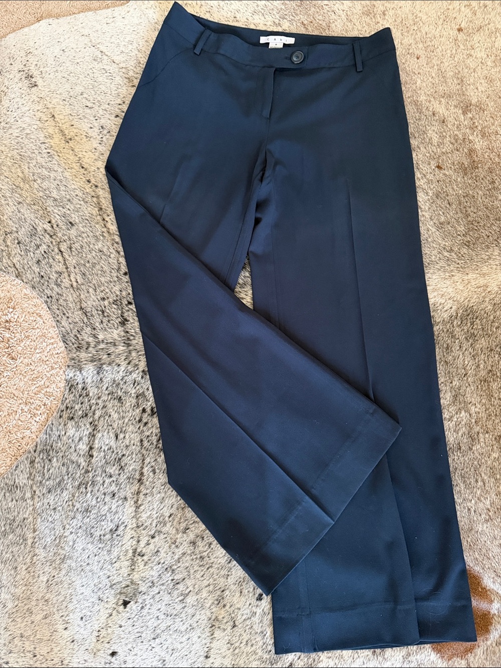 CAbi Navy Men's Dress Pants - Flat Front Trousers